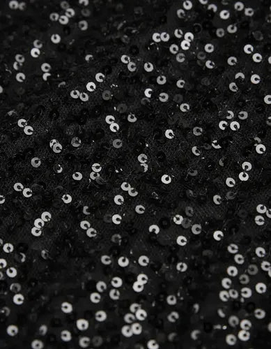 Vestido Fiesta Largo Negro Lentejuelas  Vl 37 Negro S