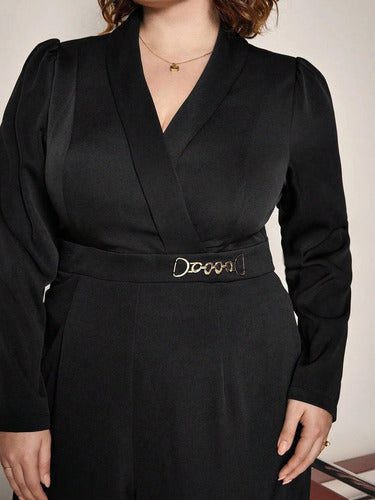 Entero Palazzo Jumpsuit Pierna Ancha Talla Grande Vg 200