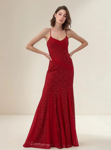 Vestido De Fiesta Graduación Largo Td 20 Rojo 40
