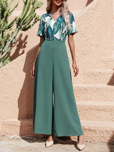 Entero Jumpsuit Enterito Mono Estampado Pierna Ancha El 174