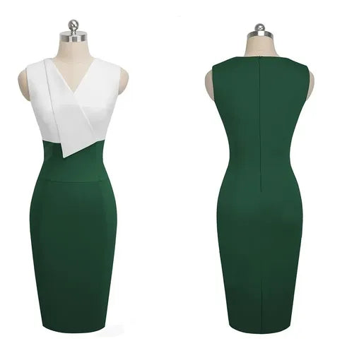 Vestido Formal Oficina Coctel Gris  Va 420