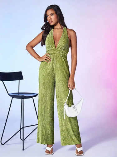 Entero Jumpsuit Mono Halter Escote Espalda Fiesta  El 149