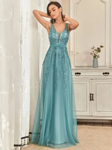 Vestido Fiesta Largo Matrimonio Graduación Dama Honor Ep 195