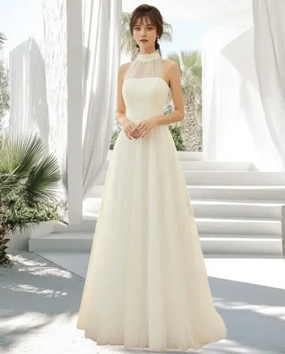 Vestidos Fiesta Largo Graduación Color Crema Ep 400
