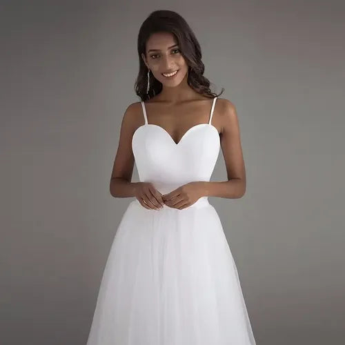 Vestido De Novia Escote Corazón 3 Capas De Tul Ns 01