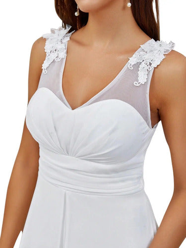 Entero Jumpsuit Mono Fiesta Novia Civil Pierna Ancha El 171 Blanco S