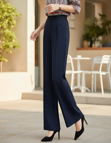 Pantalon Mujer Cintura Alta  Pt 21 Azul S
