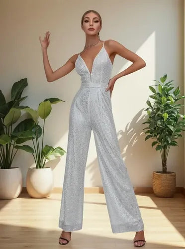 Entero Jumpsuit Enterito Mono Fiesta Lentejuelas El 58
