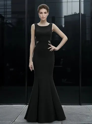 Vestido Largo Fiesta Sirena Escote Bote Ep 104