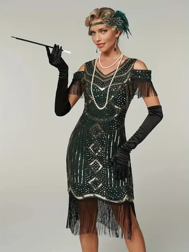 Vestido De Baile Retro Gatsby, Años 20 Charleston  Va 627