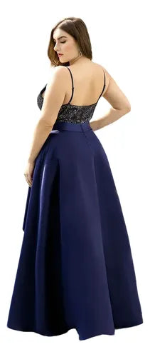 Vestido Fiesta Azul Lentejuela Azul 16