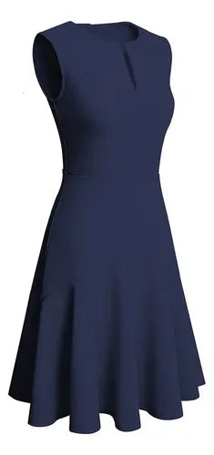 Vestido Oficina Cóctel Formal Acampanado Swing Va 484