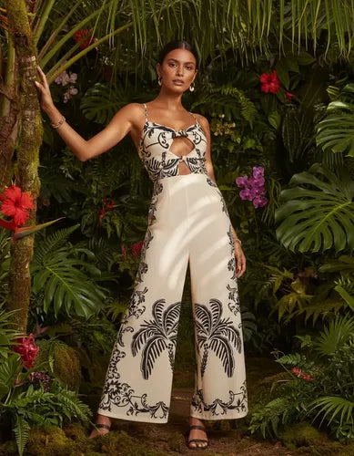 Entero Jumpsuit Estampado Mono Paisley Retro Bohemio El 173