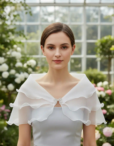 Bolero Novia Tapado Chal Cazadora Boda Bb 14