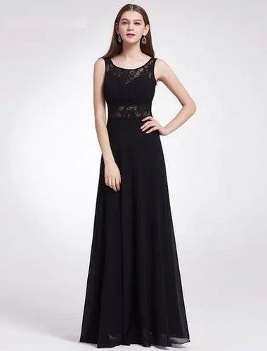 Vestido Largo Negro Fiesta Ep 89 Negro 10