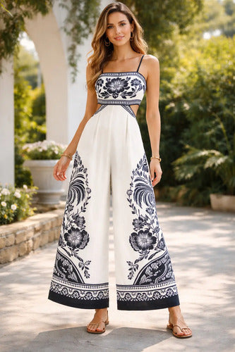 Entero Jumpsuit Mono Fiesta Estampado El 139