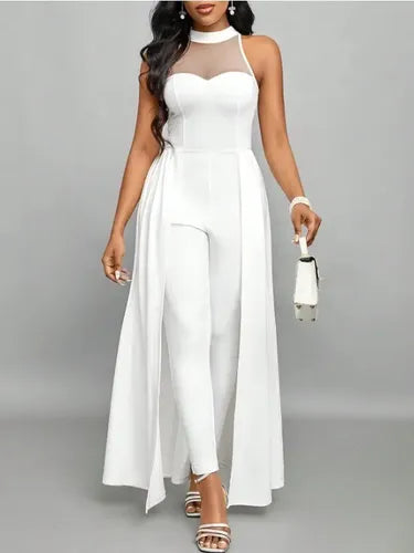 Entero Novia Jumpsuit Mono Fiesta Faldón  El 64 Blanco S