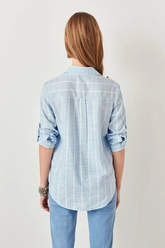 Blusa Mujer Con Mangas Td 35 Celeste 40