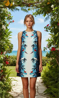 Vestido Asos Blanco Estampado Forrado Vd 23 Blanco M