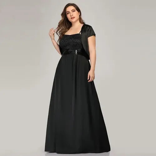 Vestido Fiesta Largo Con Bolero Talla Grande Ep 175
