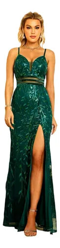 Vestido Fiesta Largo Mujer Ep 238 Verde L