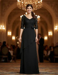 Vestido Fiesta Largo Mangas Ep 232 Negro 10