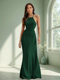 Vestido Fiesta Dama De Honor Espalda Abierta Va 566 Verde Xs