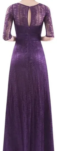 Vestido Fiesta Largo Mujer Adultos Encaje Manga 3/4 Ep 119