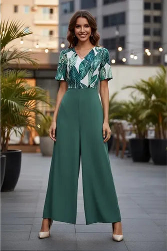 Entero Jumpsuit Enterito Mono Estampado Pierna Ancha El 174