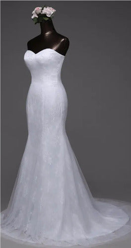 Vestido De Novia Sirena Escote Corazón  Np 04