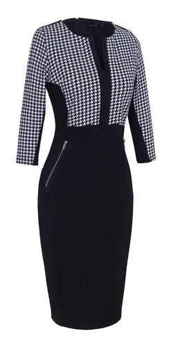 Vestido Negro Oficina Cóctel Formal Va 152a