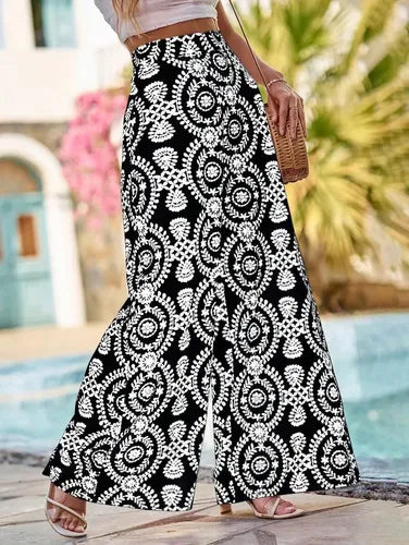 Pantalón Delpilar Mujer Pierna Ancha Cintura Alta Pt 06