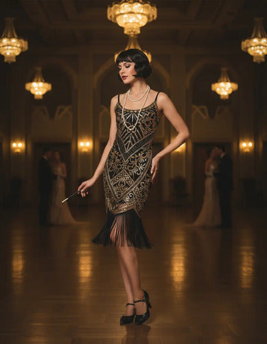 Vestido De Baile Retro Gatsby, Años 20 Charleston  Va 630