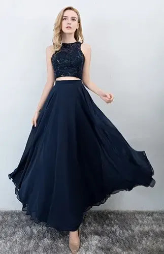 Vestidos Fiesta Graduación Crop Top Falda Burdeo Ep 307