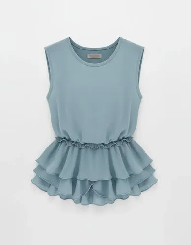 Blusa Mujer Polera Celeste   Celeste S