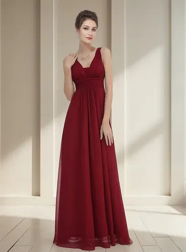 Vestido Fiesta Largo Gasa Varios Colores Ep 46