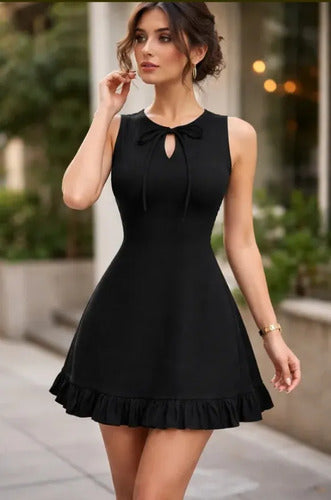 Vestido Corto Mujer Elegante Fiesta Delpilar Hq 01