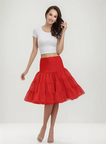 Falso Enagua Crinolina Vestido De Huasa Y Pin Up Vintage