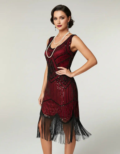 Vestido Fiesta Baile Retro Años 20 Charlestón Gatsby Va 615