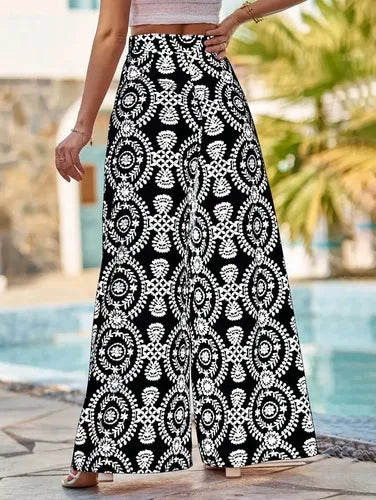 Pantalón Delpilar Mujer Pierna Ancha Cintura Alta Pt 06