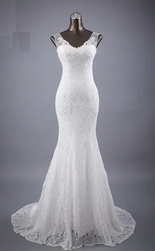 Vestido Adulto Mujer De Novia Encaje Sirena Np 02