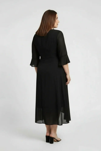 Vestido de gasa midi talla grande