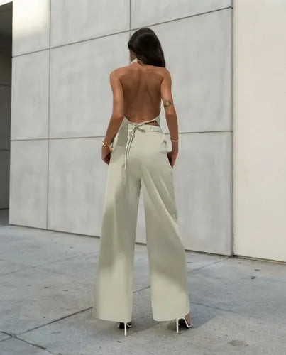 Mono multicolor tipo traje con pantalón ancho