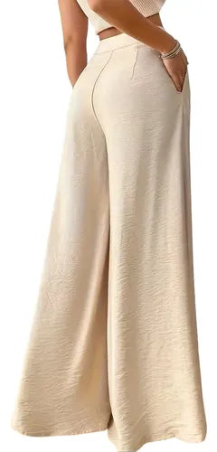 Pantalon Mujer Cintura Alta Pierna Ancha Pt 18