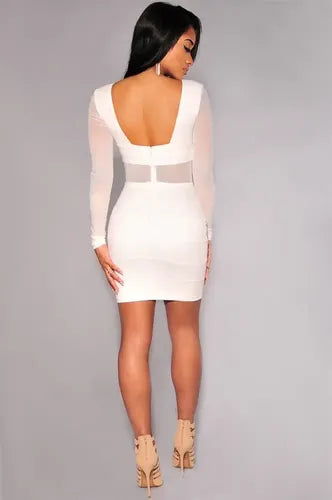 Vestido Negro Ajustado Con Transparencias Vs 09