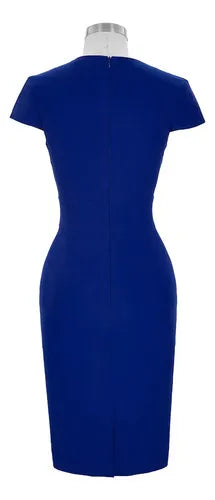 Vestido Rojo Azul Negro Bodycon Fiesta Manguita Va 251