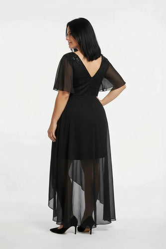 Vestido de Fiesta Manga Corta Talla Grande