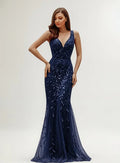 Vestido Fiesta Lentejuela Sirena Tul Ep 143c