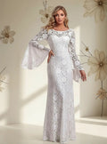 Vestido Novia Encaje Manga Con Volante Espalda Abierta Ne 24