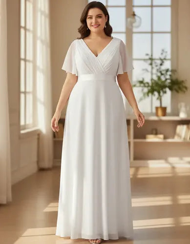 Vestido Fiesta Largo Novia Talla Grande Ep 16